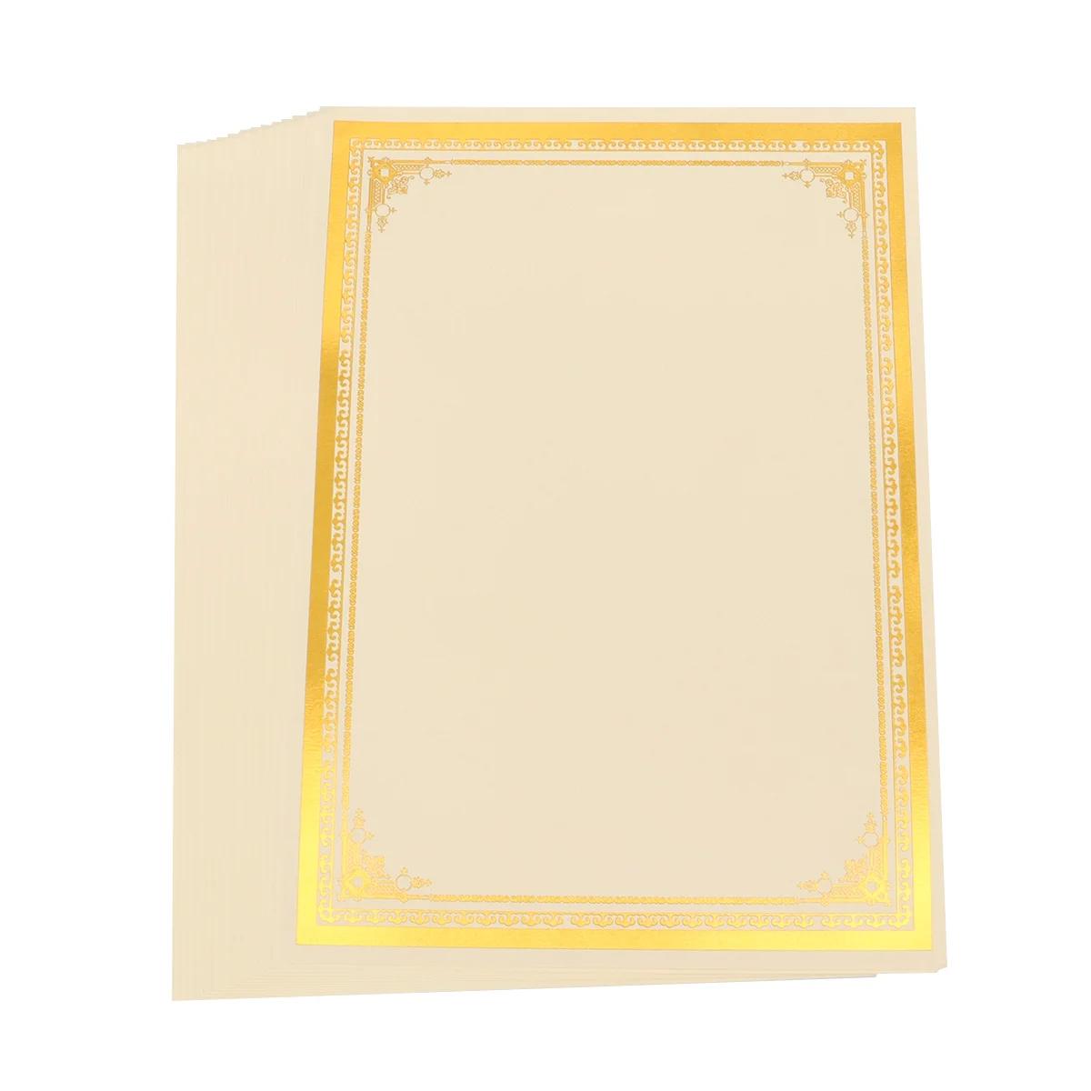 30 PCS Certificado de folha de ouro em branco comum Diploma Diploma de papel para impressão de prêmio A4 - Image 1