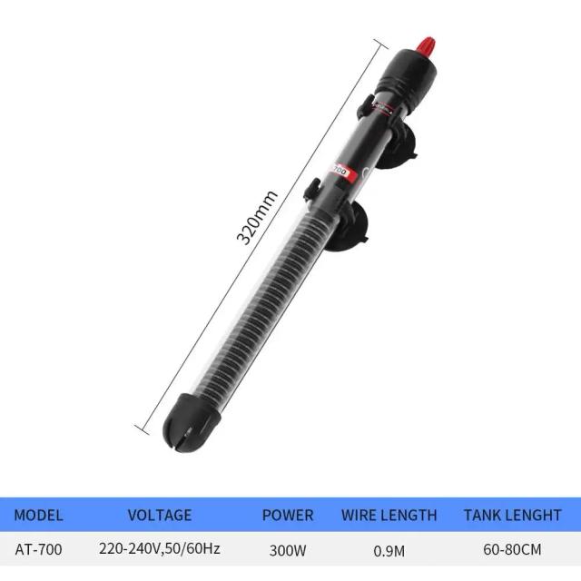 Aquecedor Submersível para Aquários com Controle Externo de Temperatura - Dispositivo Automático para Tanques de Peixes