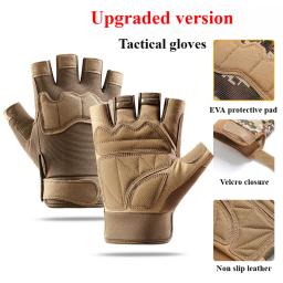 Luvas táticas para homens e mulheres, meio dedo, montanhismo ao ar livre e ciclismo, resistentes ao desgaste, luvas de equitação respiráveis - Image 1