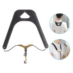 1 pçs preto sax alça de ombro ajustável saxofone pescoço cinta acolchoada ombro confortável para saxofone acessórios práticos - Image 1