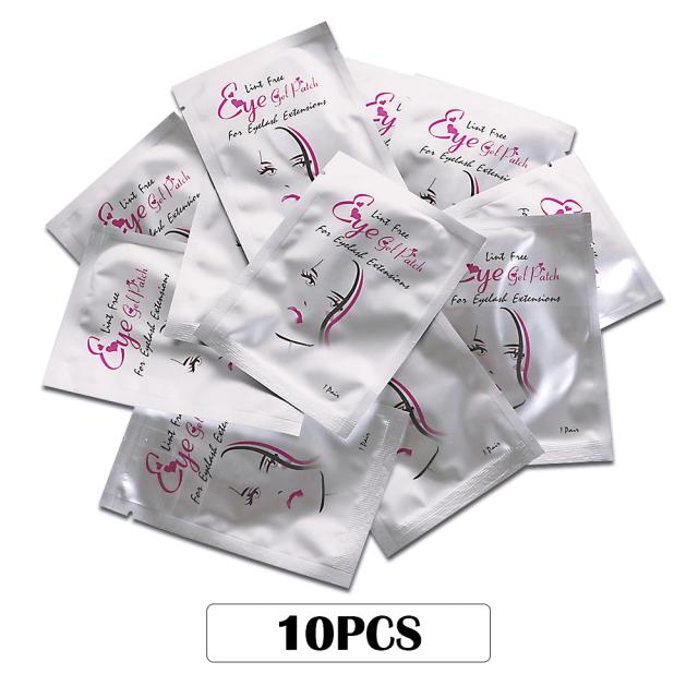 Conjunto de 10 Pares de Patches para os Olhos em Forma de U, Gel Sanitário para Extensão de Cílios e Almofadas de Beleza