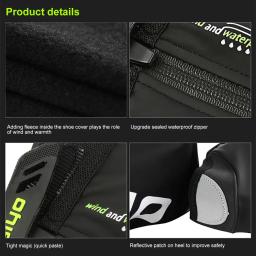 Capas impermeáveis de ciclismo térmico para homens e mulheres, galochas de bicicleta, zip e reflexivo, inverno - Image 4