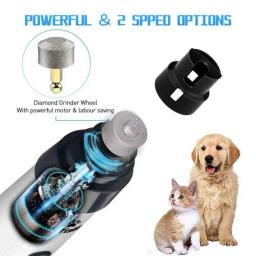 Máquina de cortar unhas do animal de estimação elétrico para cães e gatos elétrica máquina de cortar unhas do animal de estimação para cães cortador automático de garras do gato do cão clippers do prego trimme - Image 3