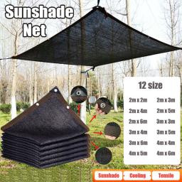 Black Sunshade Net, Planta Sombreamento, Cobertura de Estufa, Mesh Fence, Privacy Screen, Jardim Sun Shed, Exterior Anti-UV, 70 a 80%, 12PIN - Image 1