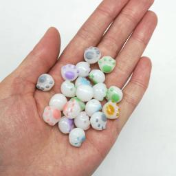 20Pcs 11mm Kawaii Cat Paws Contas De Acrílico Dos Desenhos Animados Garra Spacer Beads Para Fazer Jóias Pulseira Colar Artesanal Artesanato Acessório - Image 2
