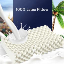 Almofada de Látex Natural para Adultos e Crianças, 100% Látex, Almofadas Memória Pescoço, Coluna Cervical, Massagem, Núcleo de Travesseiro, Casa, Hotel, Adulto - Image 6