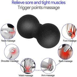 Equipamento de yoga feminino yoga bloco de espuma rolo conjunto bola amendoim bloco massagem amendoim rolo bola terapia relaxar exercício fitness - Image 5