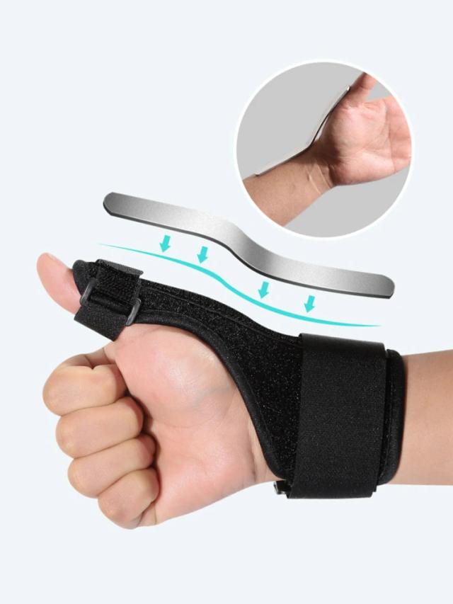 Suporte Protetor para Polegar com Talas para Recuperação de Lesões e Entorse - Cuidado e Conforto para Seus Dedos