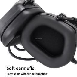 Tiro tático fones de ouvido para capacete rápido caça proteção da orelha airsoftsports fone de ouvido earmuff com ptt - Image 6