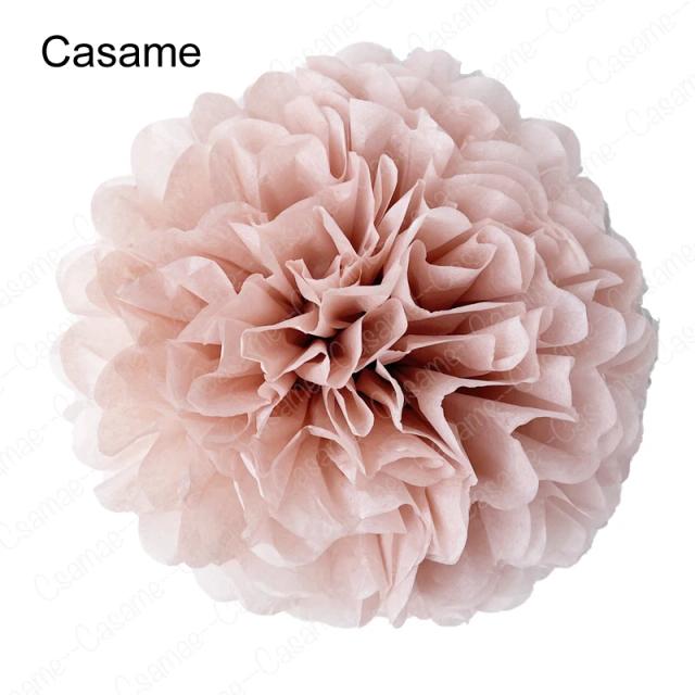 Conjunto de Flores Suspensas Rosa Eclipse em Papel Tissue: Pom Poms para Casamentos e Festas de Aniversário