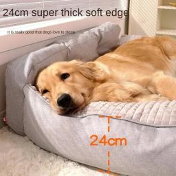 Cama impermeável lavável à máquina do cão, espuma em forma de L, confortável cães grandes, esteira espaçosa para vários cães, família - Image 3