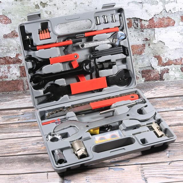 Conjunto Completo de Ferramentas para Bicicleta - 44 Peças para Reparo de Mountain Bike