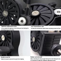 Linha De Pesca Ajustável Winder, portátil Braçadeira De Mesa, máquina De Carretel, fio De Enrolamento Reclaimer Equipamento, linha Spooler - Image 3