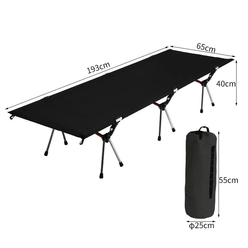 Pesado leve dobrável acampamento cama altura ajustável aumentando cama dobrável caminhadas acampamento viagem cama saco de dormir - Image 1