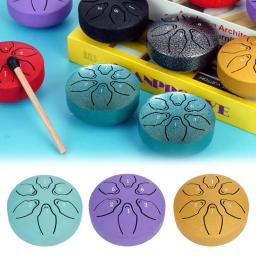 Mini mão Pan bateria tambores, etéreo pandeiro, chuva carrilhão, tambor ao ar livre, música, M N5K0, 6 Tom língua, 3" - Image 2