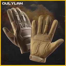 Luvas anti-derrapantes para homens, luvas de dedo cheio, esportes ao ar livre, ciclismo, escalada, paintball, caça, equitação, esqui - Image 1