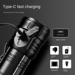Recarregável LED Mini Lanterna, alta potência, 5000LM, Tipo-C, 8 x XPG Beads, cauda Magnet Clip, tocha, impermeável, iluminação portátil - Image 5