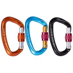Mosquetão escalada resistente gancho forte 25kn forma d ar livre para escalada trela cão escalada rapel - Image 1