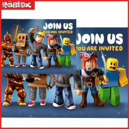 Roblox Cartoon Cartão, Festa de Aniversário, Casamento, Bênção, Impressão, Presentes Personalizados - Image 2