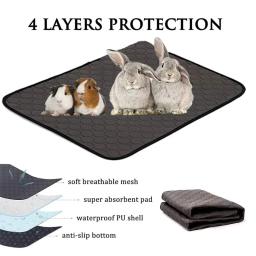 Forro de gaiola para pequeno animal de estimação, Tapete de cama antiderrapante impermeável, Pee Pad para hamsters, Itens de coelho, Porco de cobaia - Image 5