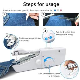 Mini Máquina de Costura Elétrica Portátil, Rápida, Prática, Ponto, Bordado, Sem Fio, Roupas, Tecidos, Doméstico - Image 3