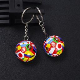 Chaveiro do futebol da bandeira para fãs, chaveiro do clube do futebol do país, correntes chaves do carro, lembrança, pendente do saco, acessórios presentes, moda nova - Image 1