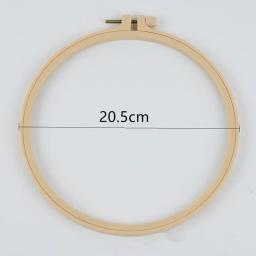 1pc diy bordado aro ferramenta arte artesanato ponto cruz círculo tradicional chinês redondo quadro de bambu ferramentas de costura de madeira casa deco - Image 5