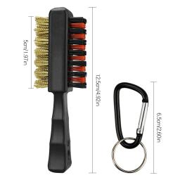 1 pc clube de golfe escova sulco cleaner dupla face ferramentas metal portátil leve náilon acessórios para bolas de ferro sapatos novo presente - Image 3