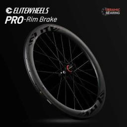 Elitewheels pro 700c estrada rodas de carbono r10 rolamento cerâmico ou cubo normal 20-24h clincher tubeless para ciclismo rodado - Image 1