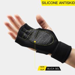 Respirável anti-derrapante Fitness Sports luvas para homens e mulheres, levantamento de peso, ginásio, musculação, ginástica apertos, listra, mão palma - Image 1
