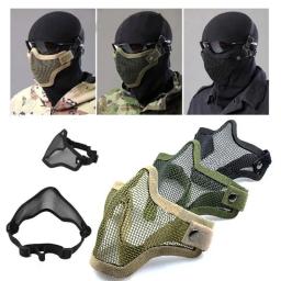 Metade Face Proteção Máscara para Capacete Rápido, Strike Metal Mesh, Camuflagem Equipamentos, Acessórios - Image 1