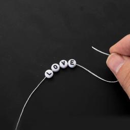 Cordões elásticos brancos para fazer jóias, faça você mesmo, linha de miçangas de látex para pulseira, colar, tornozeleira, corda de linha de borracha de alta elasticidade - Image 4