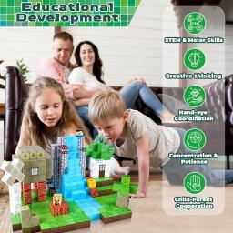 Blocos de construção magnéticos brinquedo construir meu ímã mundo conjunto de construção haste sensorial educacional presente de natal - Image 5