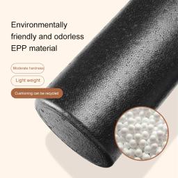Eixo de espuma epp sólido yoga pólo fitness relaxamento muscular rolo massagem vara brilhante preto rolo yoga bloco 30/45cm - Image 6