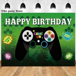 Preto e Branco Jogos de Vídeo Tema Festa de Aniversário Conjuntos Descartáveis, Controlador de Video Game, Banner de Balão para Crianças - Image 4