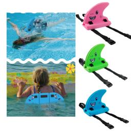 Placa de flutuador traseiro infantil, aletas de tubarão infantil, cor atrativa, auxiliar, piscinas, lagos, saudável - Image 1