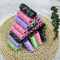 Impressão óssea Dog Poop Bag, Pet Lixo Bag, suprimentos biodegradáveis biodegradáveis, limpeza ao ar livre, 4 Rolls, 60Pcs - Image 1
