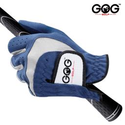 Luva de golfe para homens 1pc azul esporte tecido respirável mão esquerda direita nova marca dropship fita mágica luva tênis beisebol - Image 2