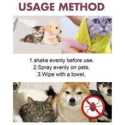Spray de pulgas e mosquitos, Tratamento de peles para cães e gatos, Assassino de pulgas domésticas, S1Z7 - Image 6
