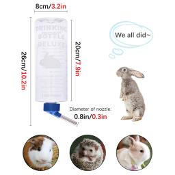 Garrafa de água suspensa para pequenos animais, bebedor de cores aleatórias, bebida automática, coelhos, cobaia, alimentador de papagaios, 1000ml - Image 3
