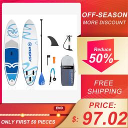Inflável Stand Up Paddle Board Non-Slip Surf Board com Bomba de Ar Carry Bag Leash Standing Boat Surfboard para Jovens Adulto - Image 1