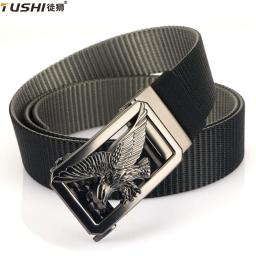 Tushi novo cinto tático para homens apertado grosso náilon casual cinto liga catraca fivela automática golfe edc cinto militar ao ar livre masculino - Image 1
