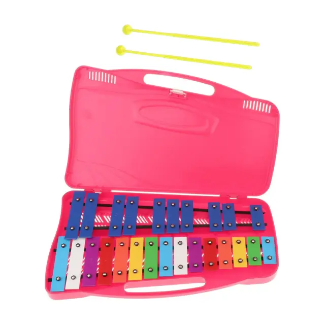 Xilofone Glockenspiel Aprendizado Ideal para Iniciantes, Bebês e Crianças, 25 Notas Perfeitamente Afinadas para Músicos em Desenvolvimento