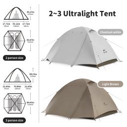 Naturehike barraca de acampamento 2-3 pessoas à prova d'água upf50 + barraca de acampamento ao ar livre ultraleve portátil caminhadas trekking abrigo solar - Image 2