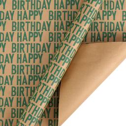 Papel De Embrulho Retro Kraft, Big Roll of Christmas Embrulho, Caixa de Presente, Casa, Feliz, Aniversário - Image 5
