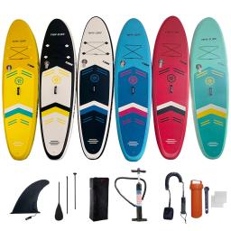 Inflável stand up paddle board set, esporte aquático, caiaque, surf set, paddle board, cauda fin, corda de pé, inflator e saco - Image 6