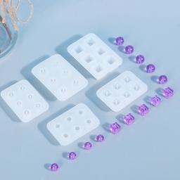 Moldes de silicone para DIY Fazer Jóias, Brincos e Pingentes, UV Resina Epóxi Molde, Cubo Bola Beads, Molde de Fundição, Colar, 6 Grid - Image 1