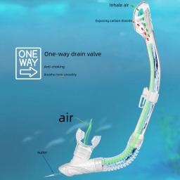 Snorkel de mergulho a seco com dispositivo anti-respingo, 1 contagem, Válvula superior para mergulho flutuante, Natação B - Image 4