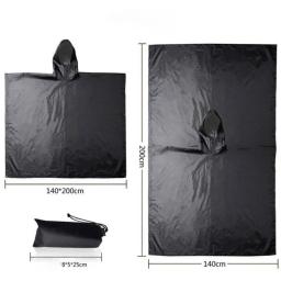 Poncho de chuva tático 3 em 1, capa individual para acampamento, capa de chuva à prova d'água para caminhadas, poncho masculino - Image 6