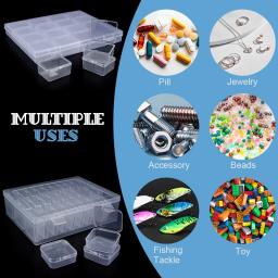 Pequeno Plástico Transparente Bead Recipientes De Armazenamento com Tampa Articulada, Bead Organizador Box para Armazenamento de Itens Pequenos Artesanato Jóias, 30Pcs - Image 6